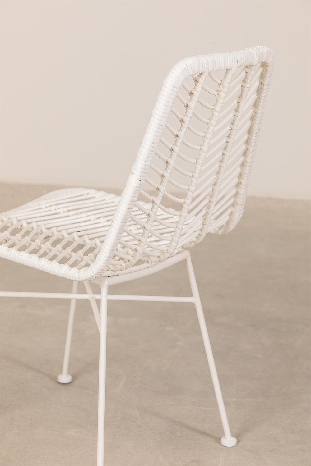 Sklum Gouda Colors sedia da giardino rattan bianca
