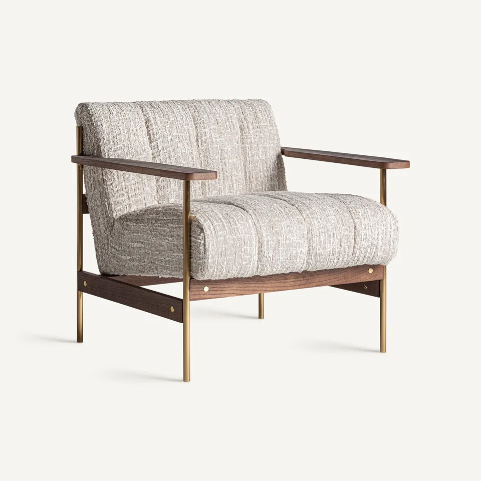 Bambua Habouey poltrona lounge beige poliestere