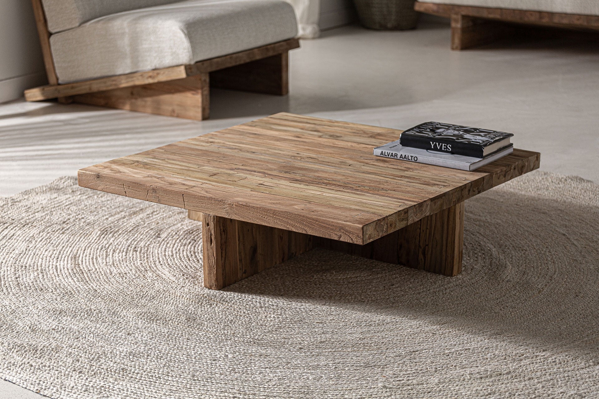 Bambua Pure tavolino legno ferroviario 26 cm