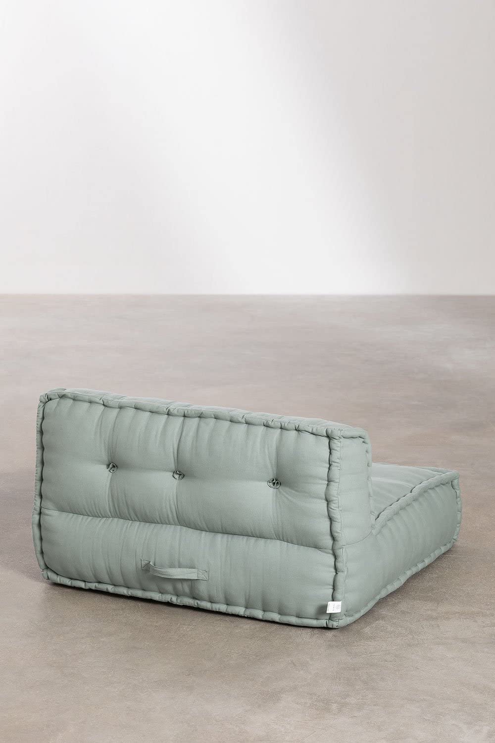 Sklum Dhel modulo divano centrale 83x83 verde cotone