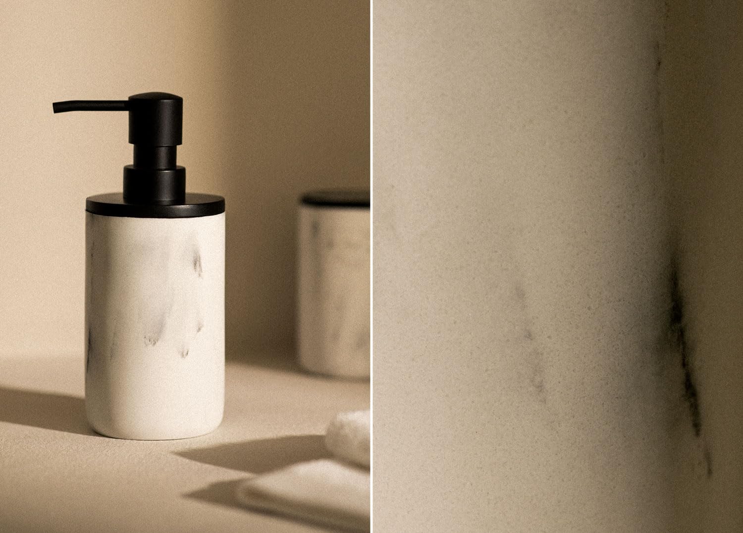 Sklum Yaele dispenser sapone bianco effetto marmo