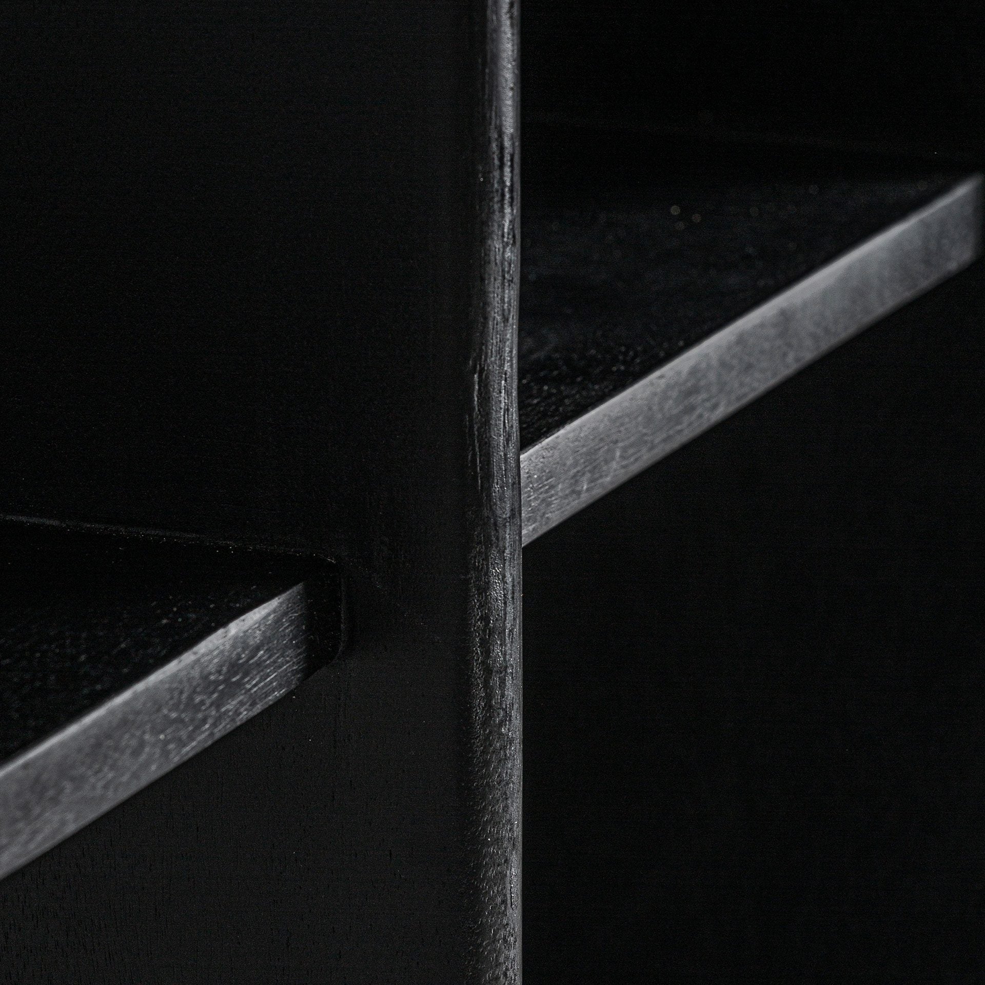Bambua Nara libreria in mango nero 120 cm