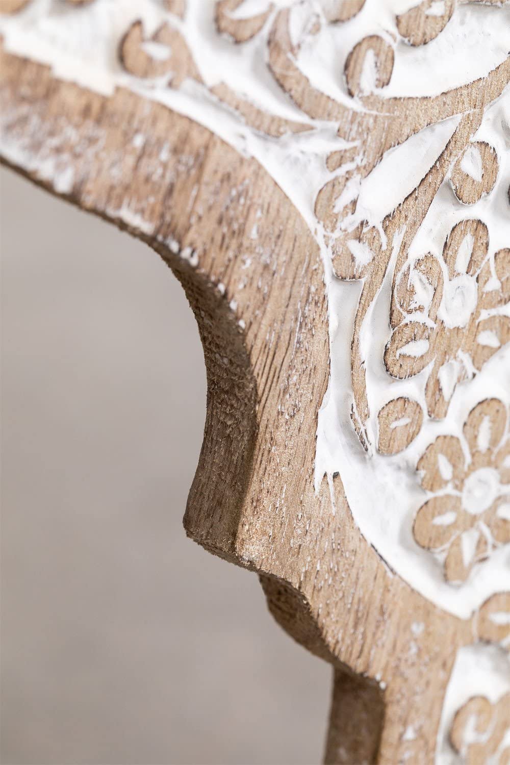Sklum Limbet Tavolino in Legno di Mango 35,5 cm Boho