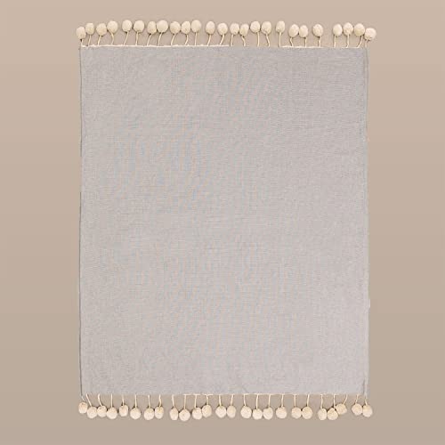 Sklum Olis plaid coperta in cotone grigio 163x122 cm