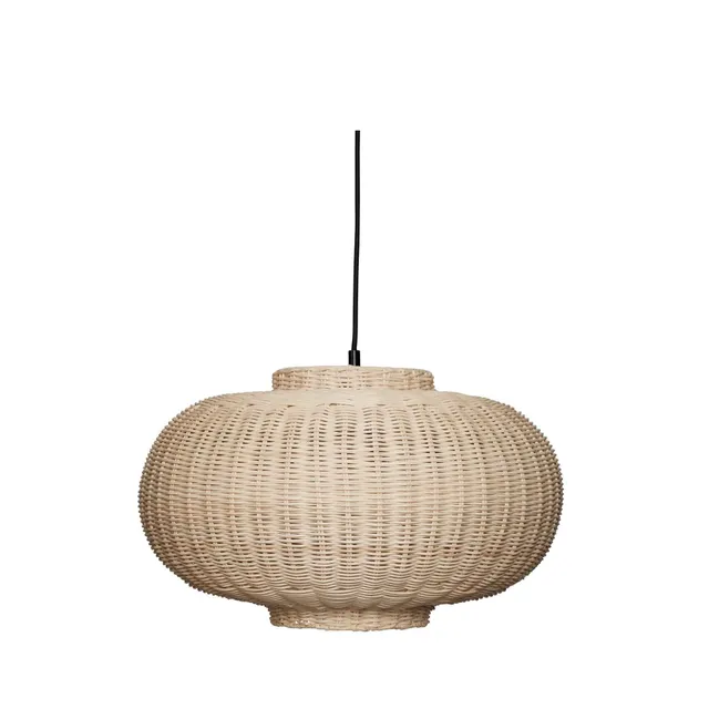 Bambua Chand Ellipse lampada sospensione rattan naturale