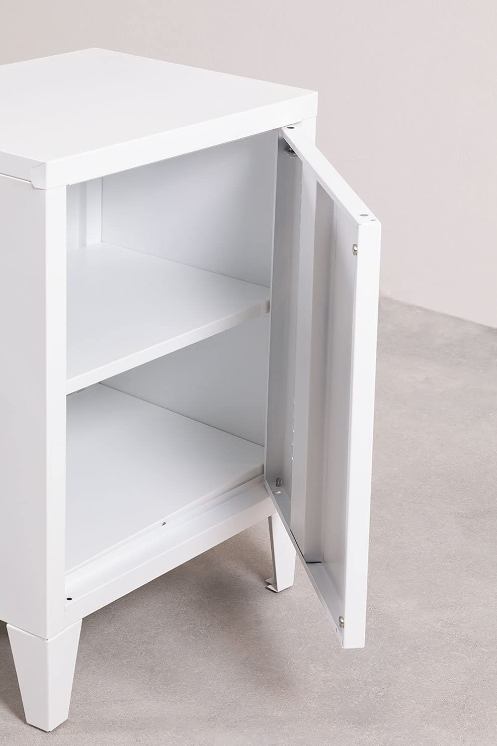 Sklum Pohpli comodino acciaio bianco 40 cm