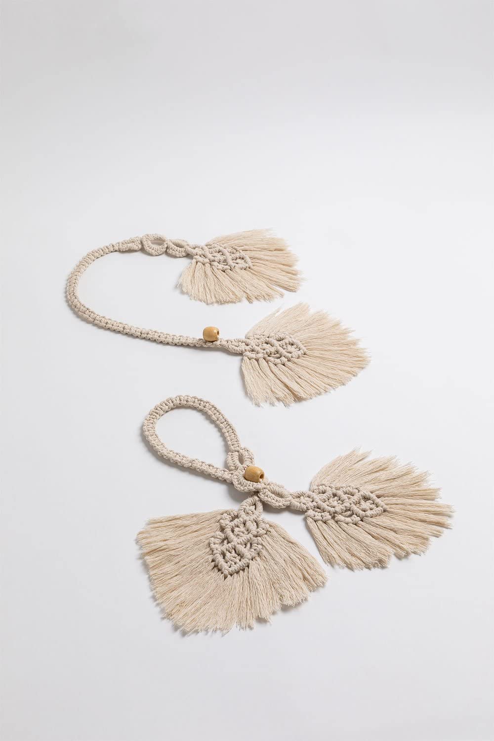 Sklum Darya fermatende in cotone beige crema set 2