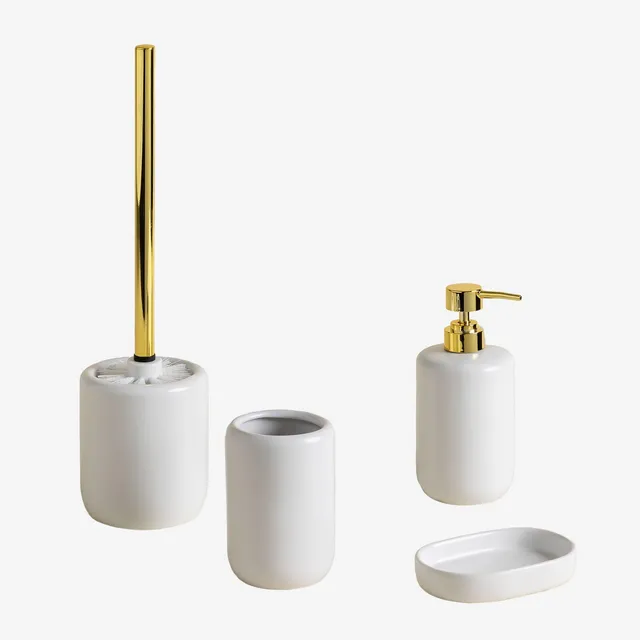 Sklum Pierk Set Bagno Ceramica Bianco 4 Pezzi