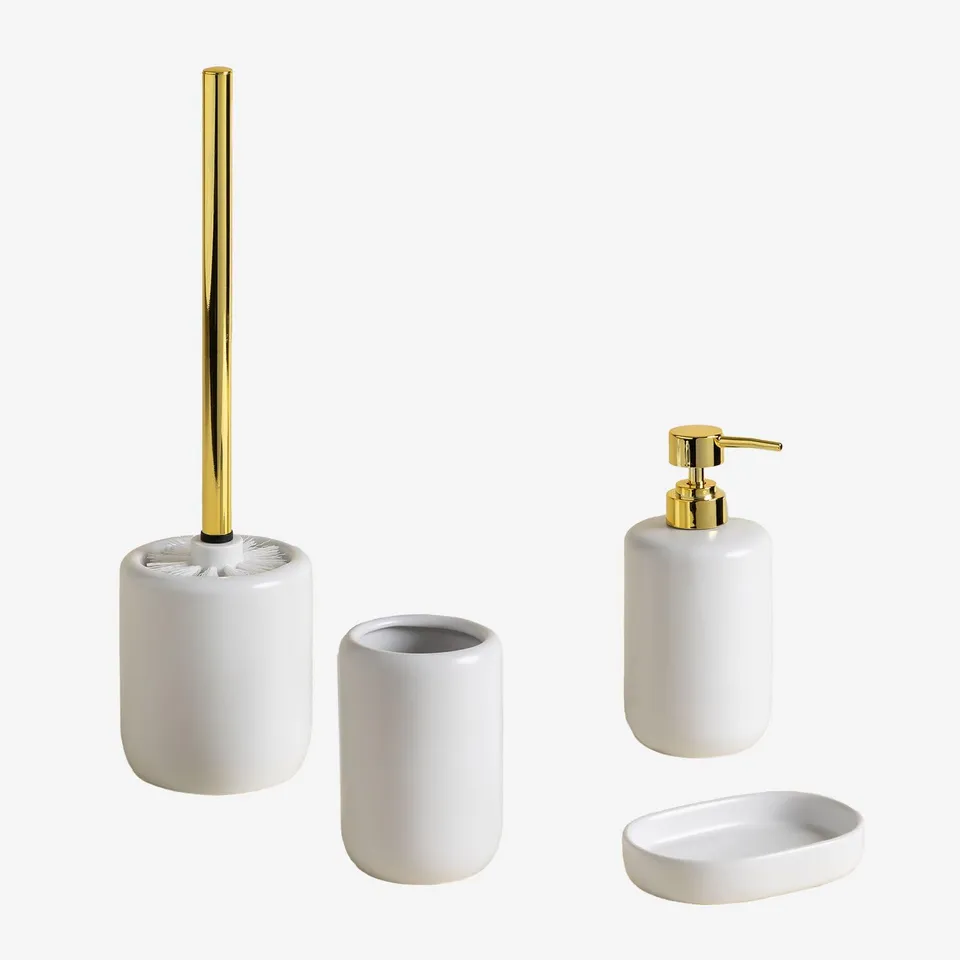 Sklum Pierk Set Bagno Ceramica Bianco 4 Pezzi
