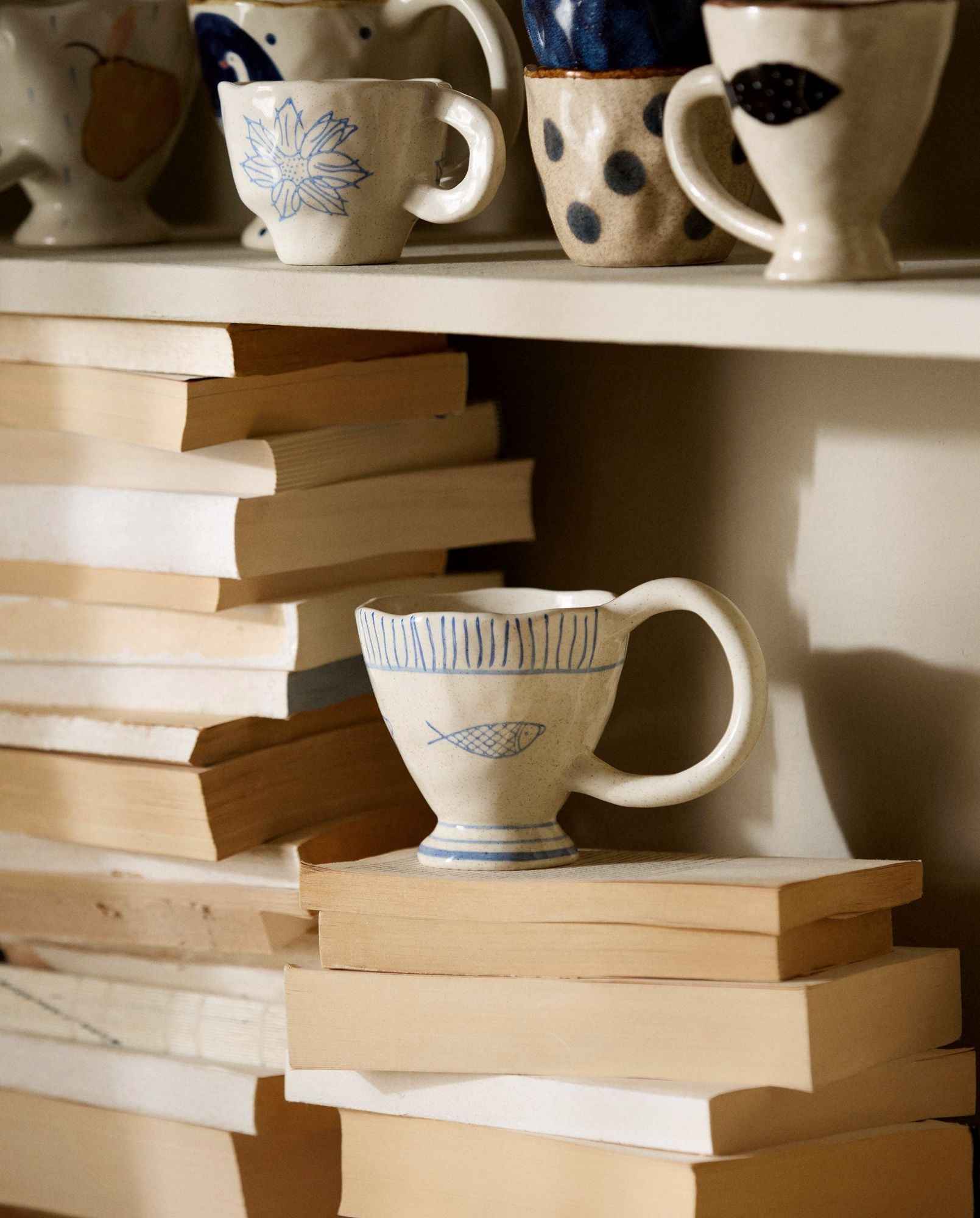 Bambua Atelier Forma Lira tazza pesci blu