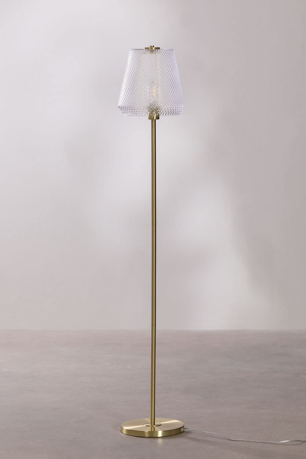 Sklum Taylor Lampada da Terra Dorata in Vetro