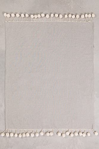Sklum Olis plaid coperta in cotone grigio 163x122 cm