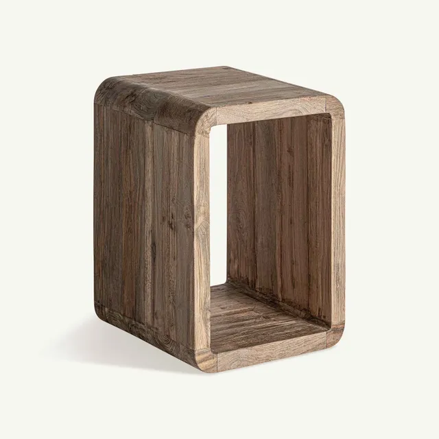 Bambua Corba Side Table tavolino teak riciclato