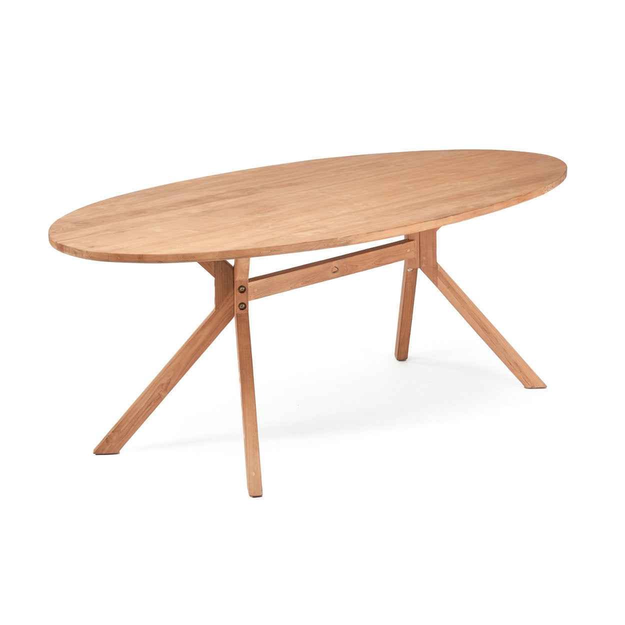Bambua Kulala tavolo pranzo ovale teak 6 posti