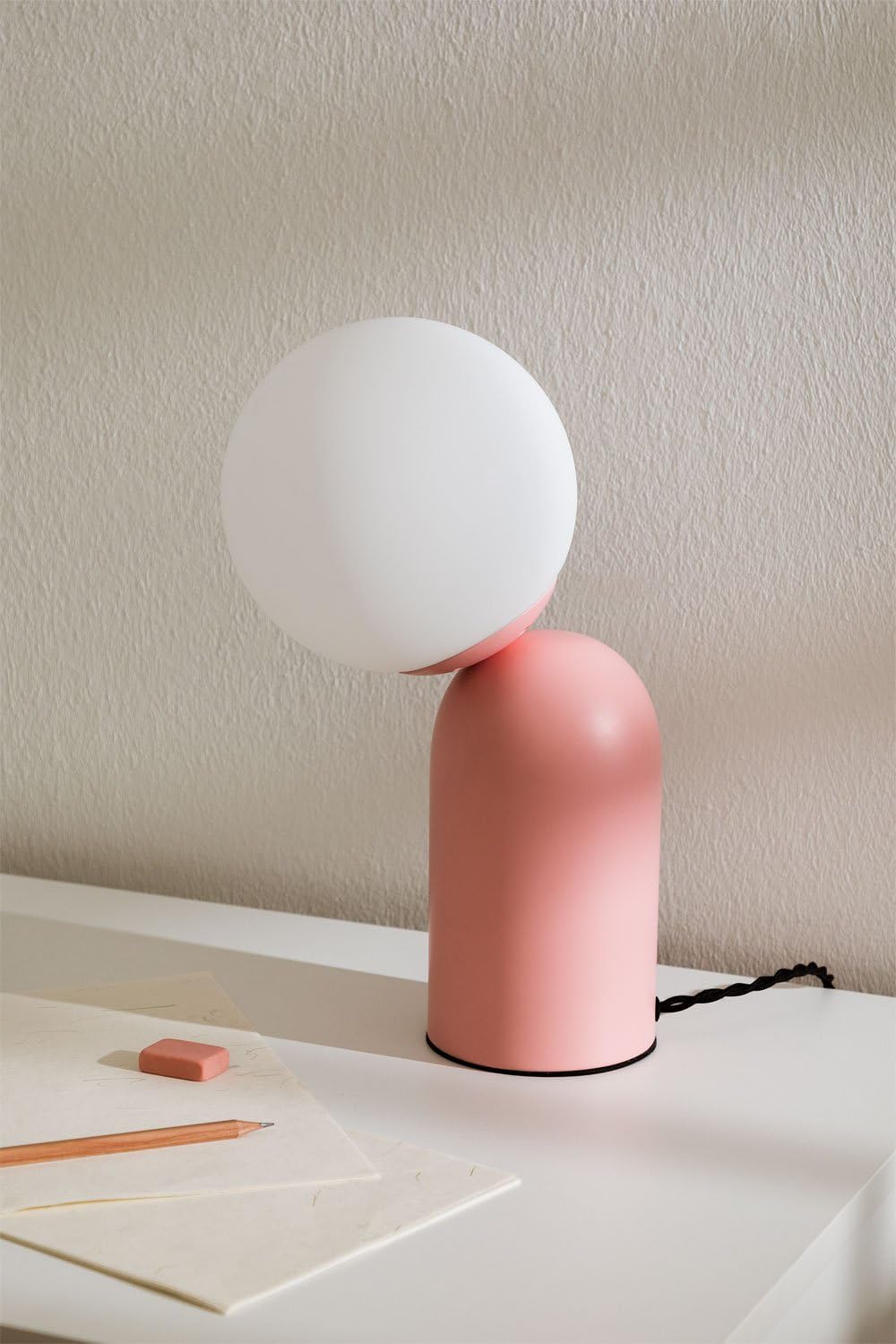 Sklum Katol Incarnato lampada da tavolo vetro 31,5 cm