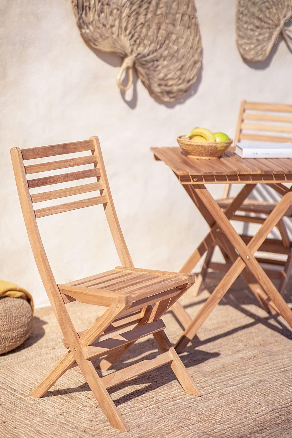 Sklum Nicola sedia giardino pieghevole in teak