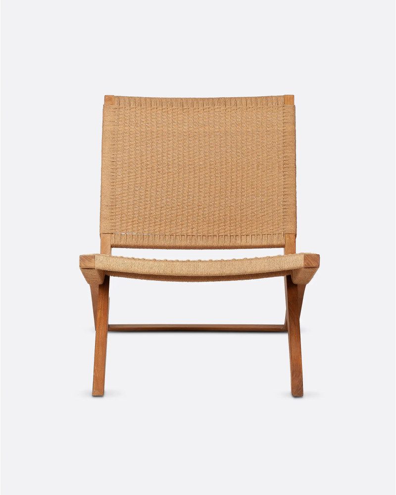 Bambua Lawit poltrona lounge in teak e corda