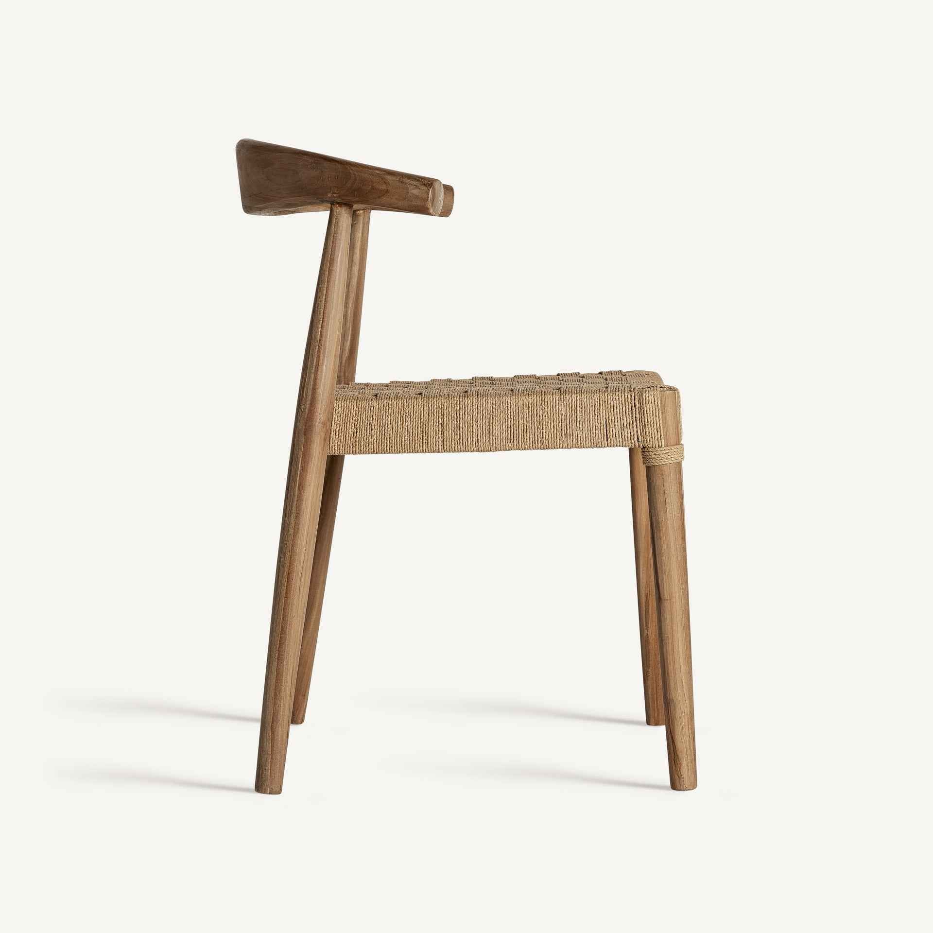 Bambua Figeac sedia da pranzo teak corda naturale