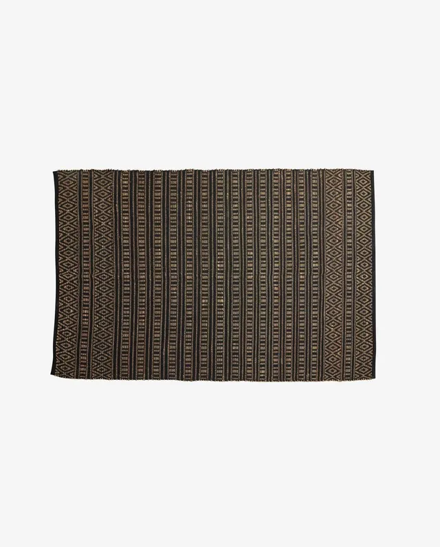 Bambua Farah tappeto 240x160 nero naturale cotone