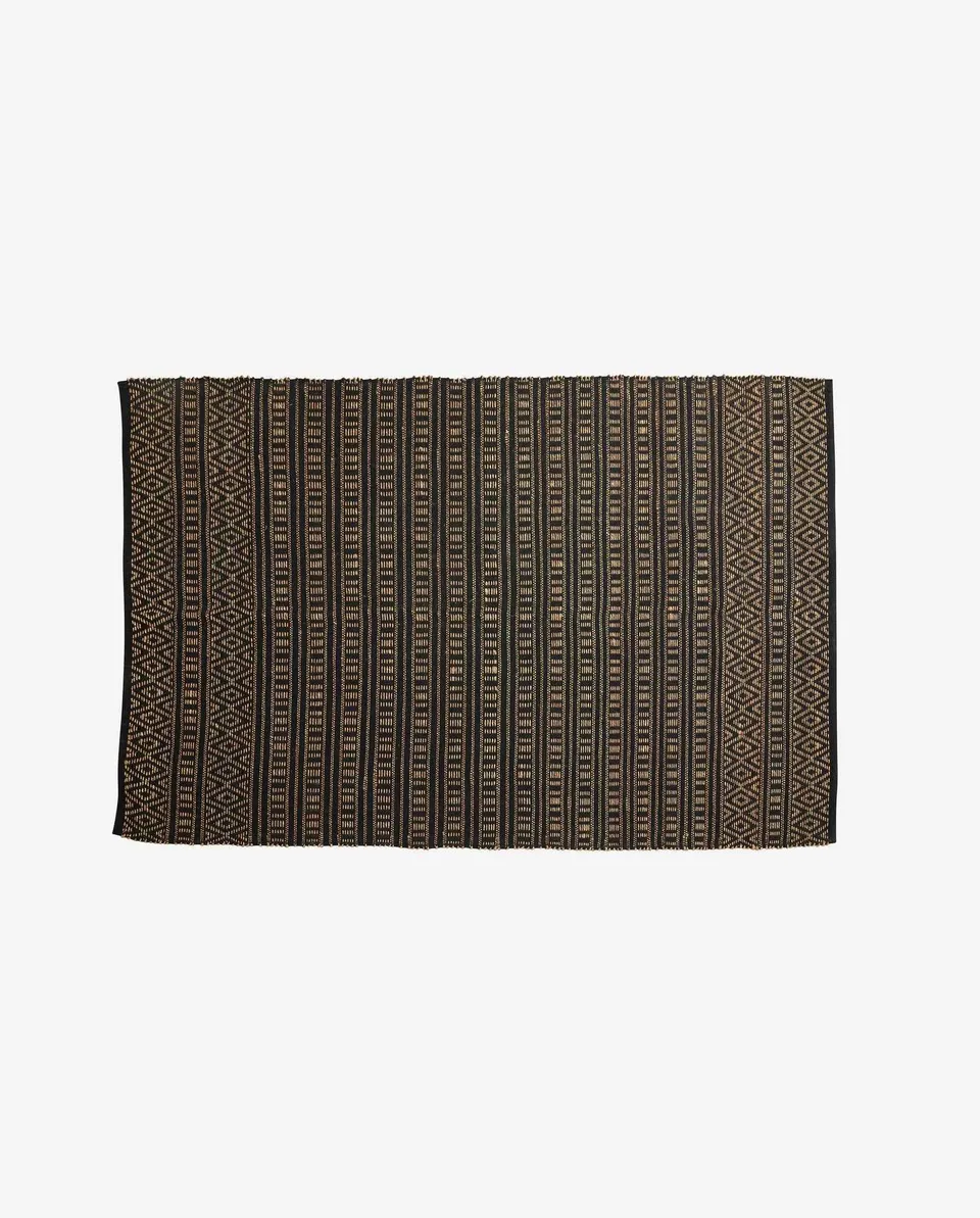 Bambua Farah tappeto 240x160 nero naturale cotone
