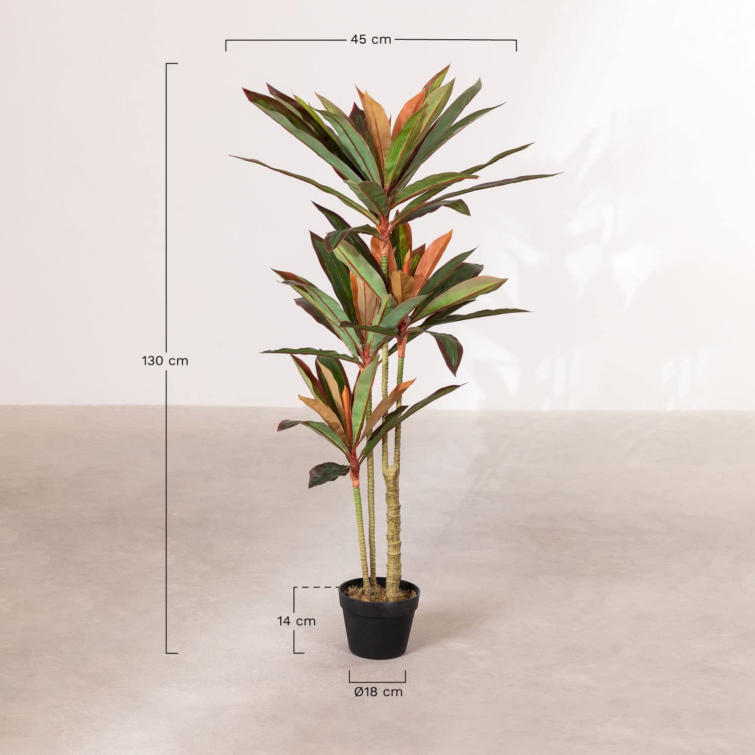 Sklum Dracaena Pianta Artificiale 130 cm
