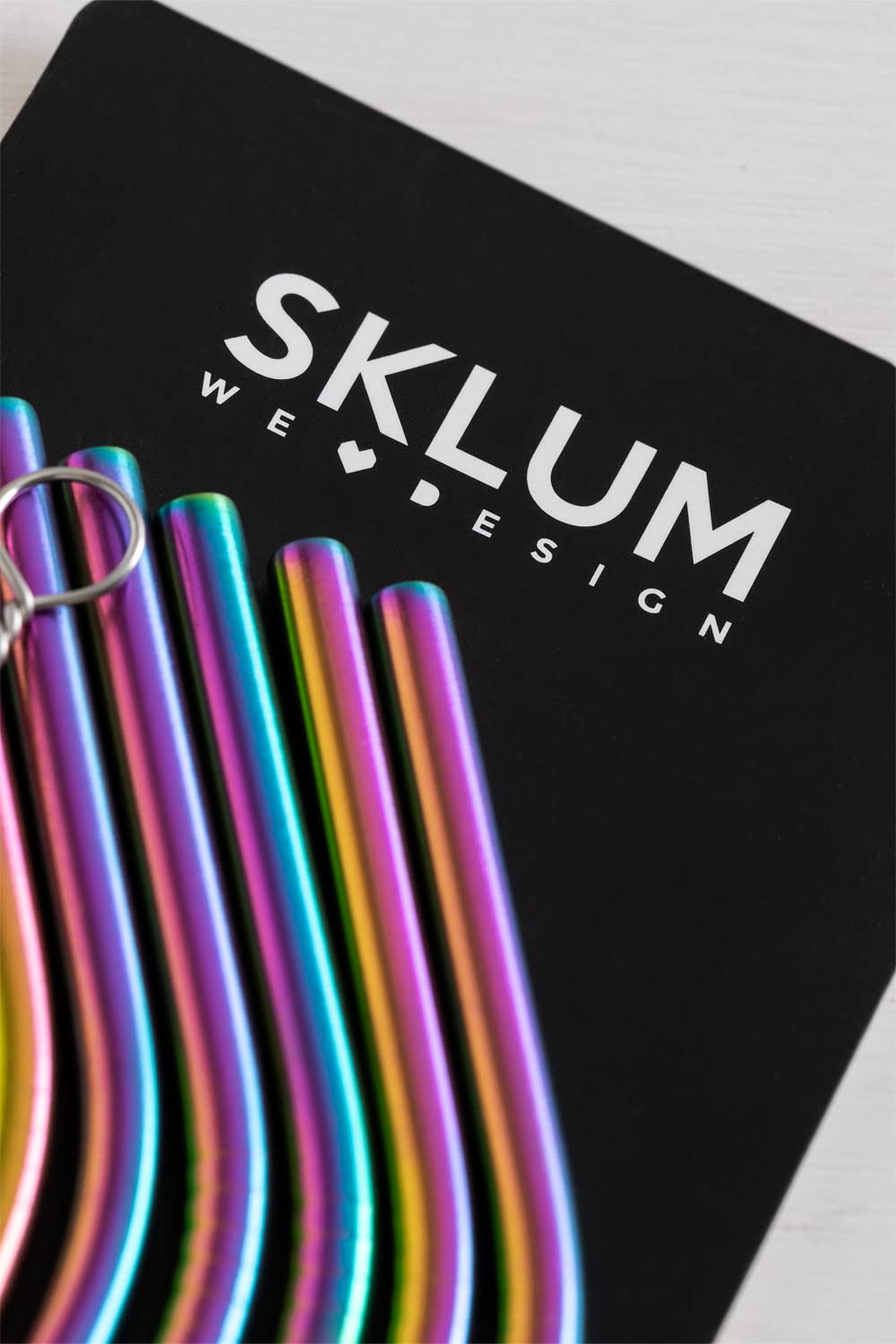 Sklum Kürv cannucce riutilizzabili iridescenti 6 pezzi