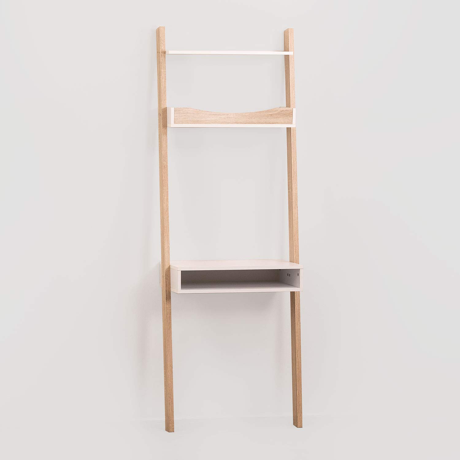 Sklum Zina scrivania ripiano legno pino bianco naturale