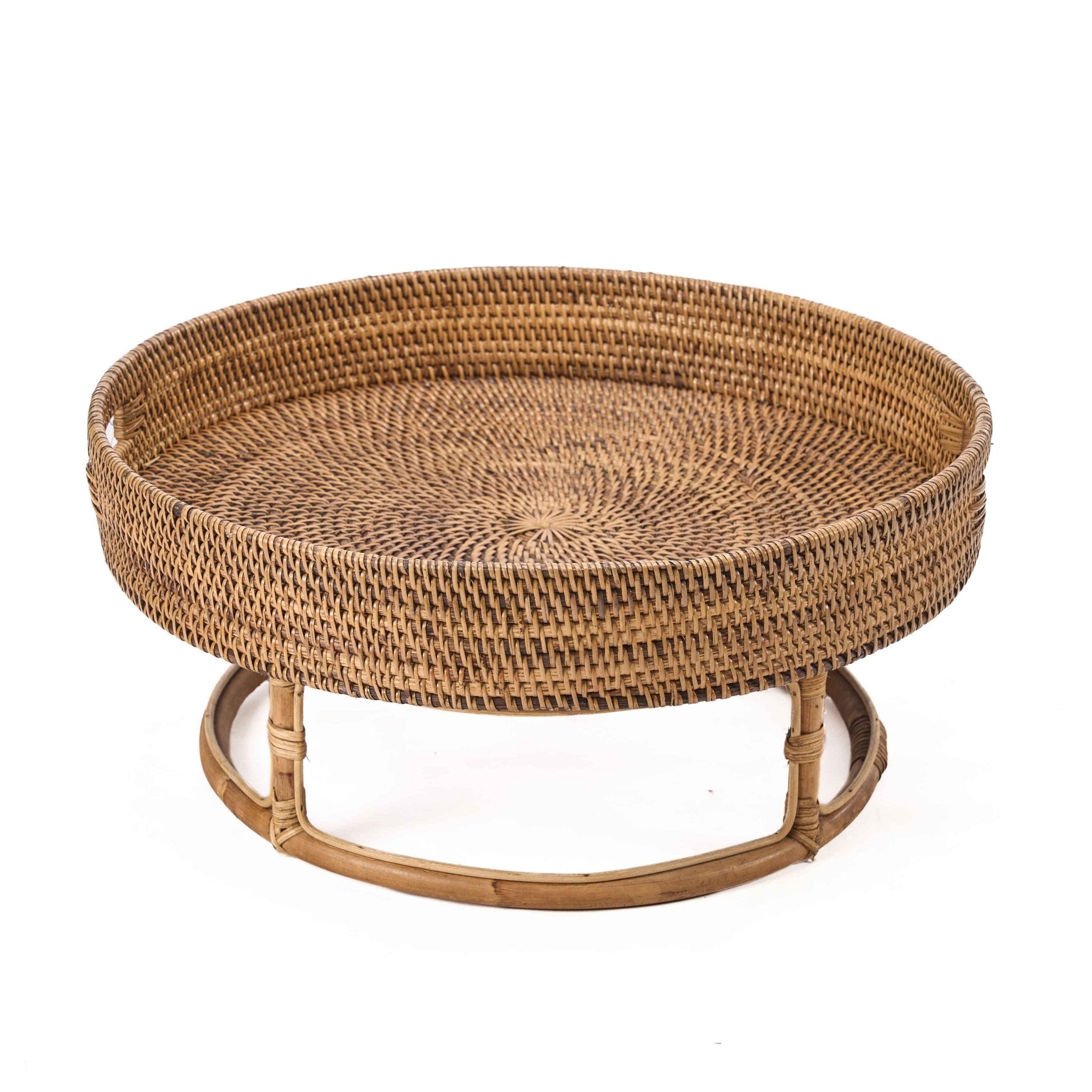 Bambua Rattan Rise vassoio marrone naturale 50 cm