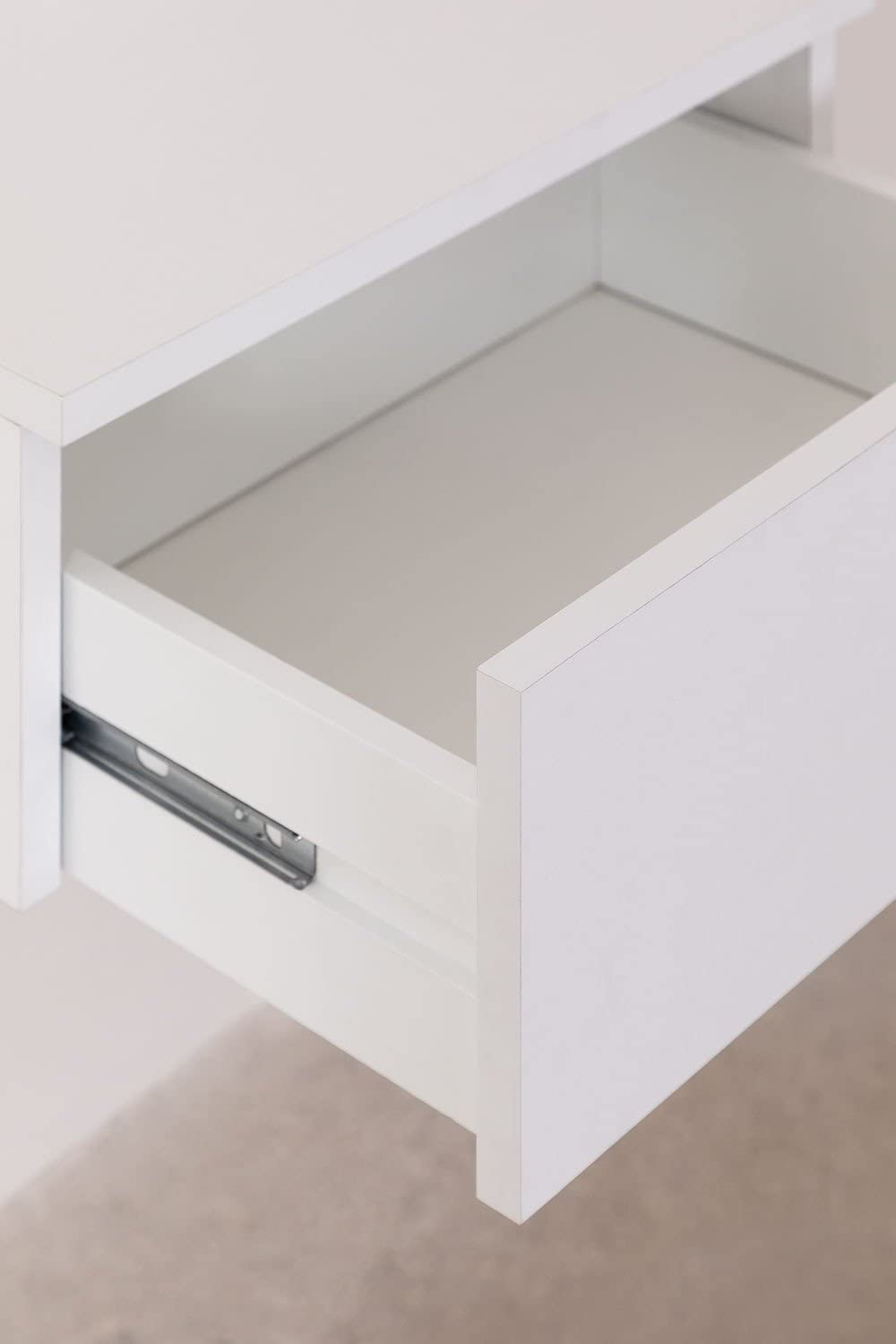 Sklum Caneto Comodino Sospeso Bianco con Cassetto 43 cm