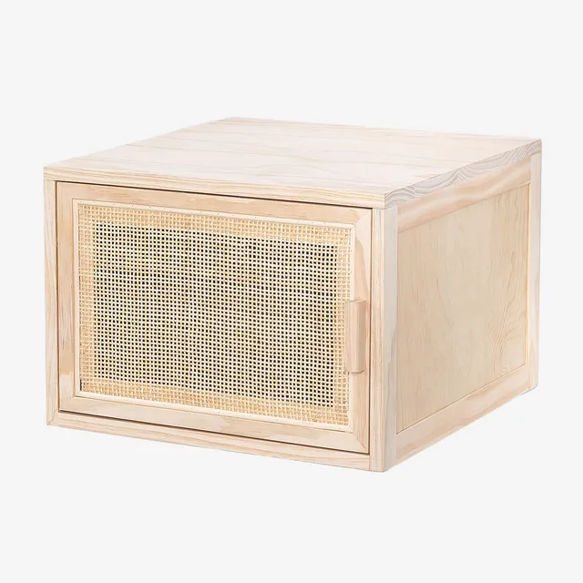 Sklum Reyna comodino sospeso rattan marrone