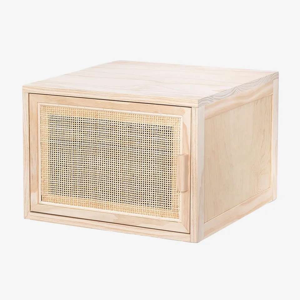 Sklum Reyna comodino sospeso rattan marrone