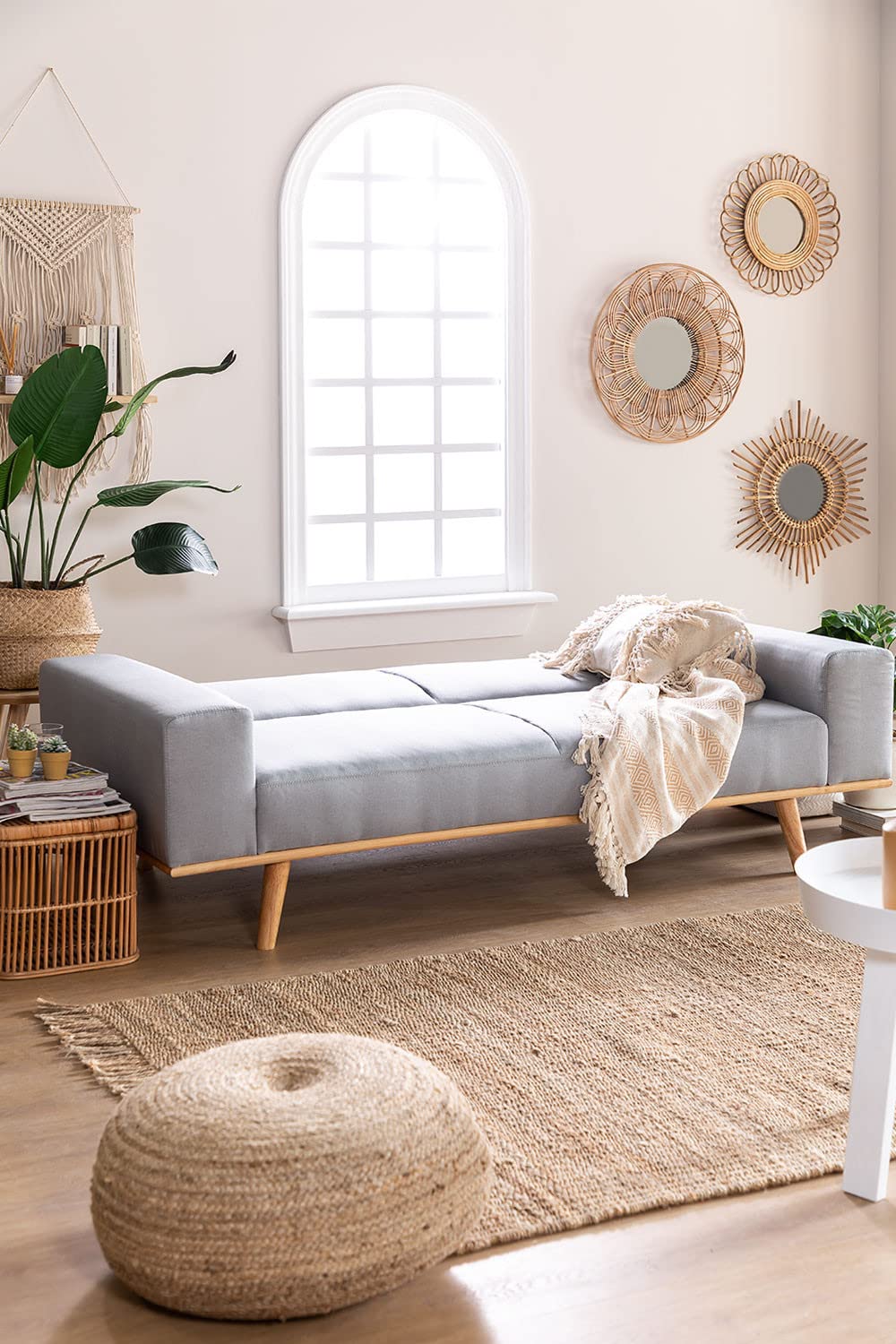 Sklum Hesson divano letto 3 posti in lino stile nordico