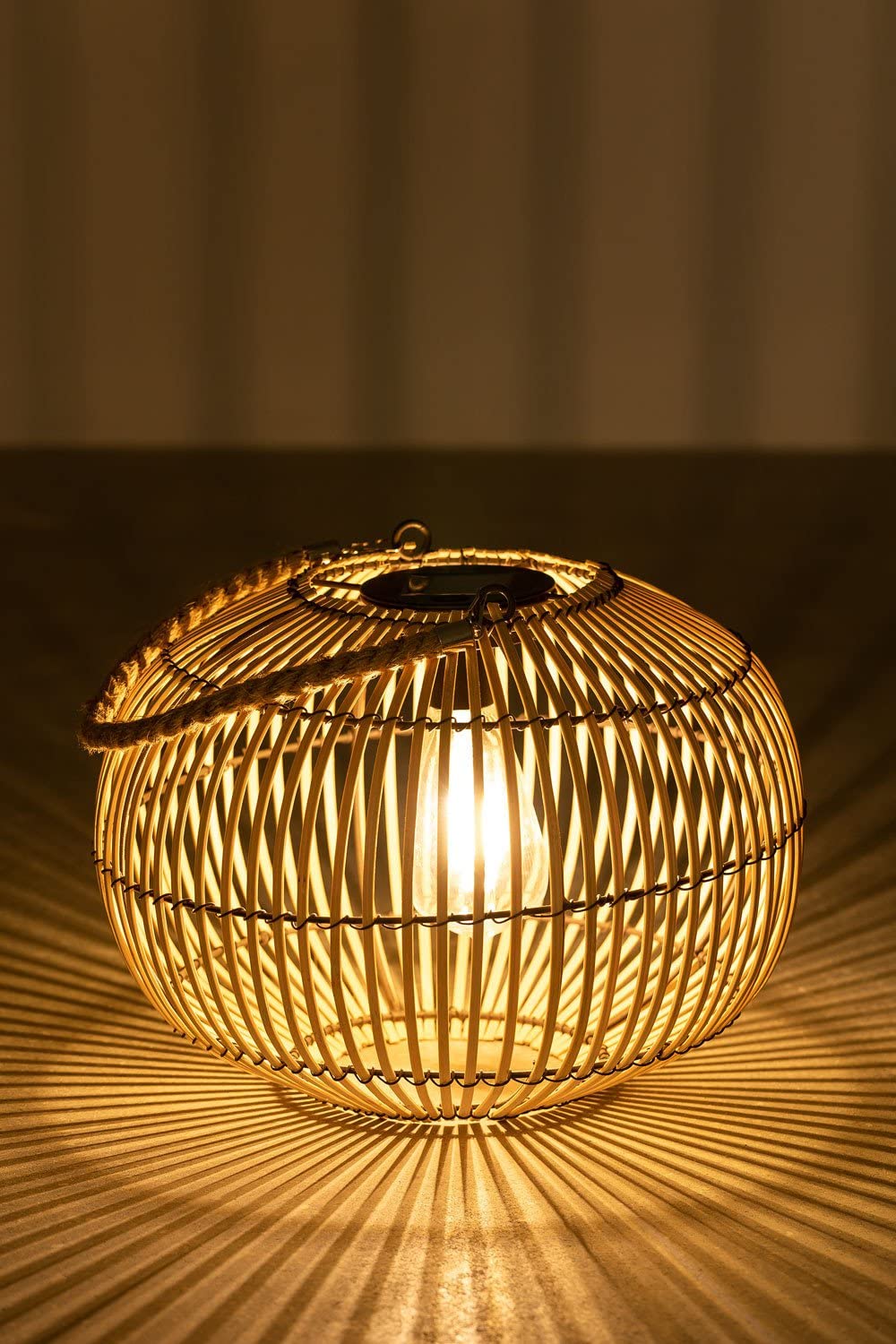 Sklum Norton Lampada Solare LED da Esterno in Rattan