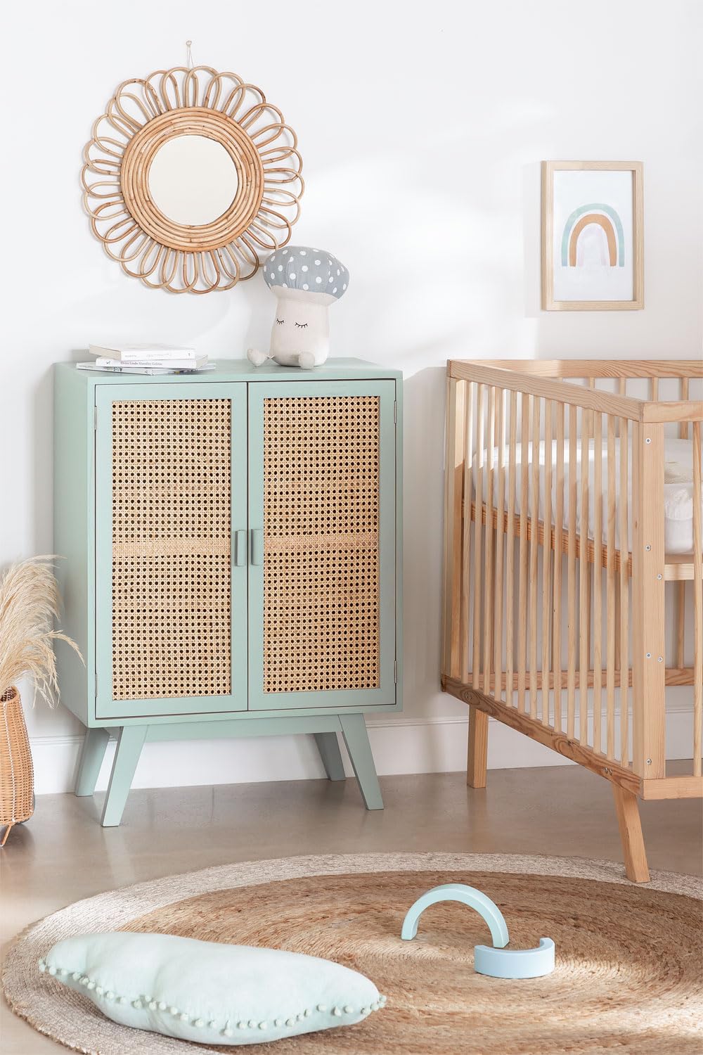 Sklum Ralik Colors Design credenza 2 ante rattan 67 cm