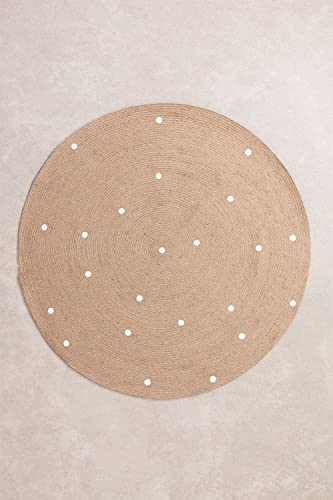 Sklum Naroh Tappeto Rotondo Iuta Bianco Ø150 cm