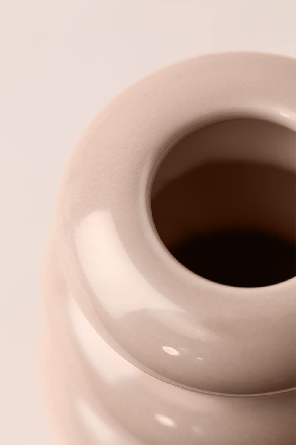 Sklum Alom vaso in ceramica beige lino 16 cm