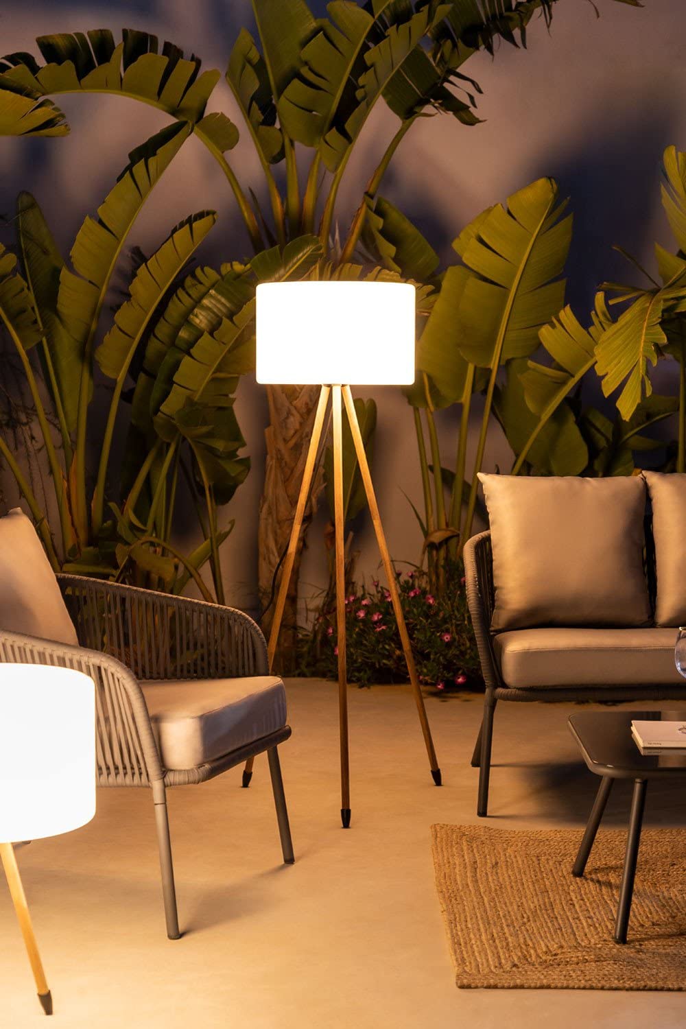 Sklum Kambel lampada da terra da esterno bianca 134 cm IP65