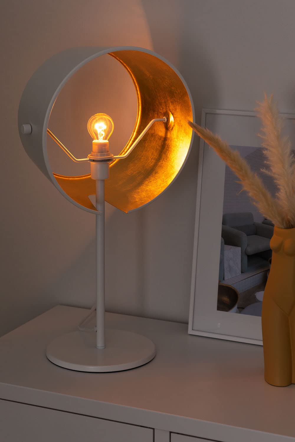 Sklum Duhl lampada da tavolo oro acciaio
