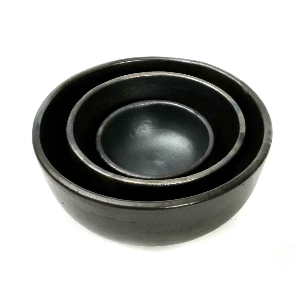 Bambua Burned Bowl ciotola nera M terracotta
