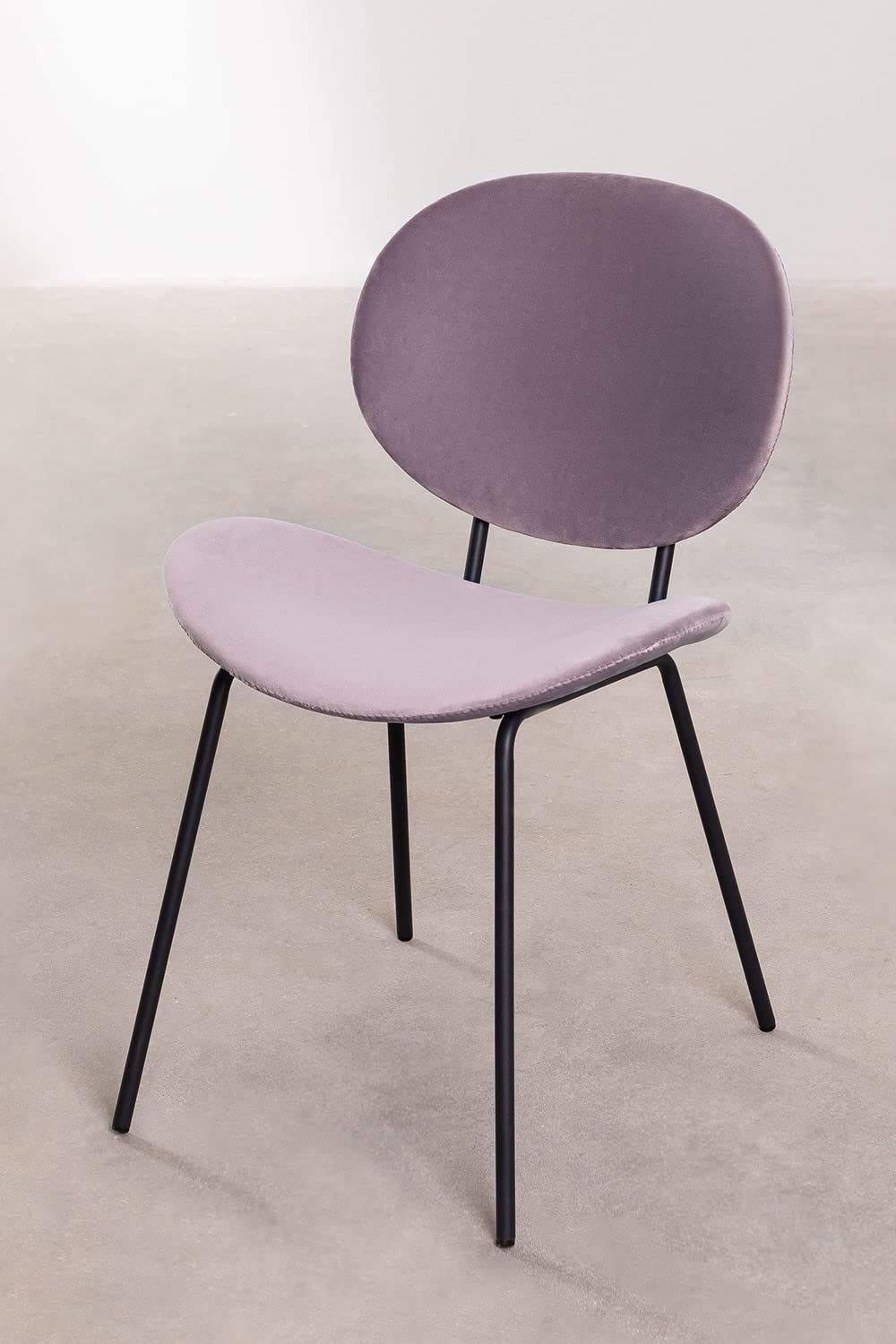 Sklum Laure Sedia Velluto Rosa Malva