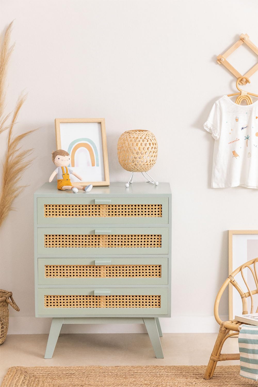 Sklum Ralik Colors Design cassettiera 4 cassetti celadon