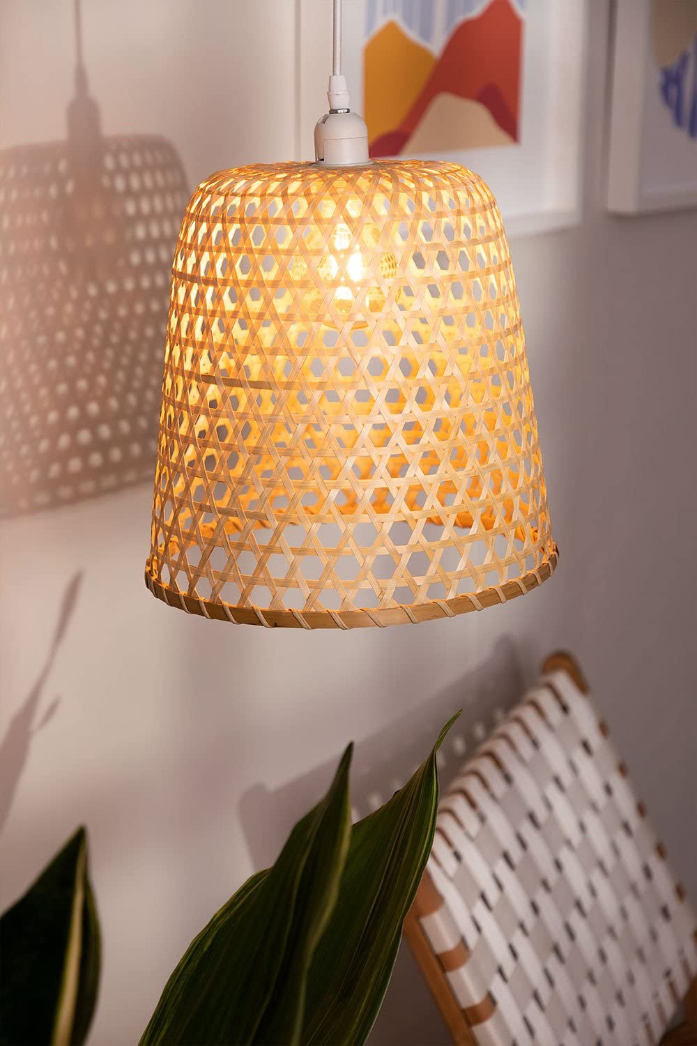 Sklum Kalde Lampada a Sospensione Rattan Ø30 Naturale