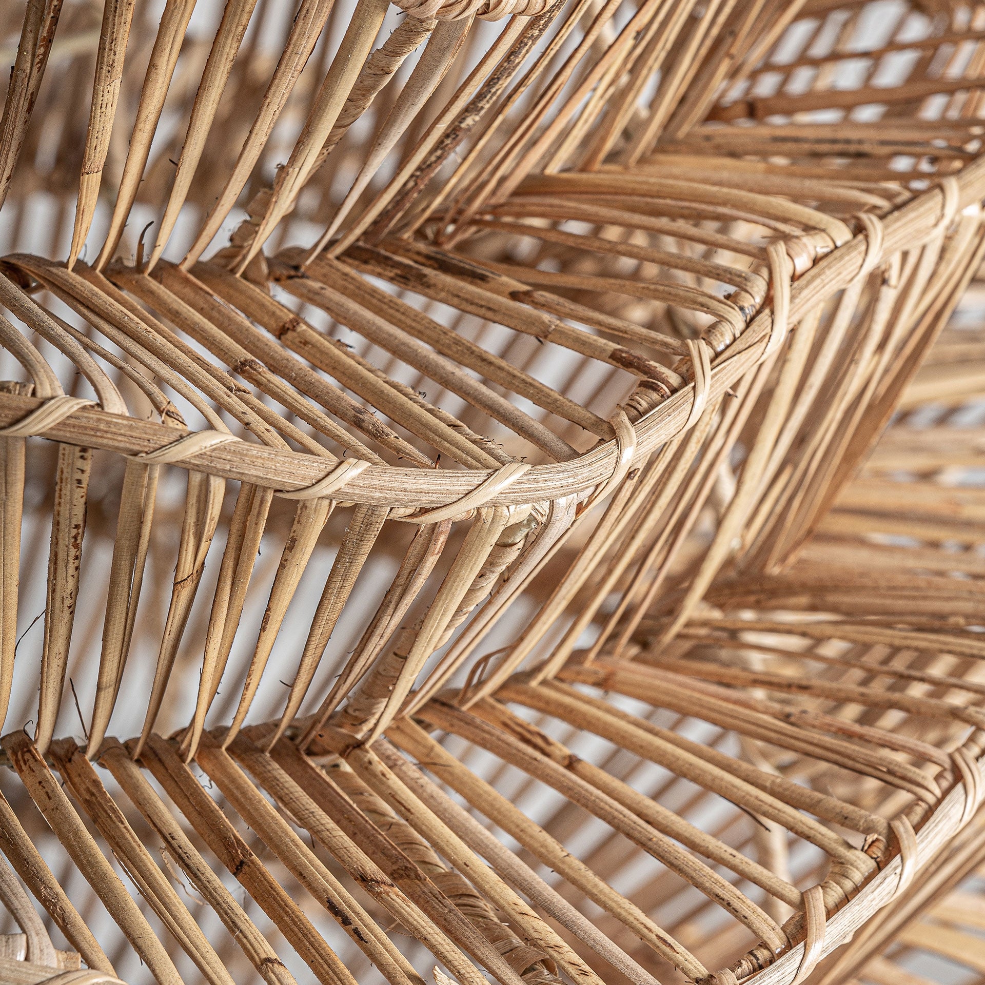 Bambua lampadario rattan intrecciato grande naturale