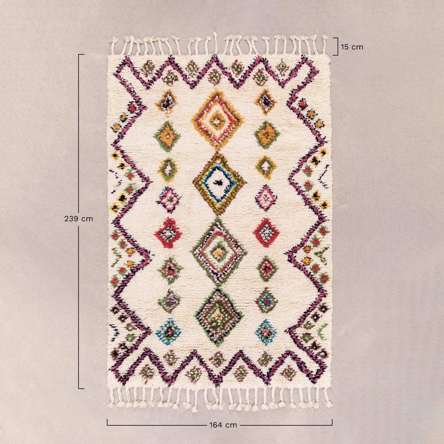 Sklum Mesty Style tappeto lana e cotone 239x164 etnico