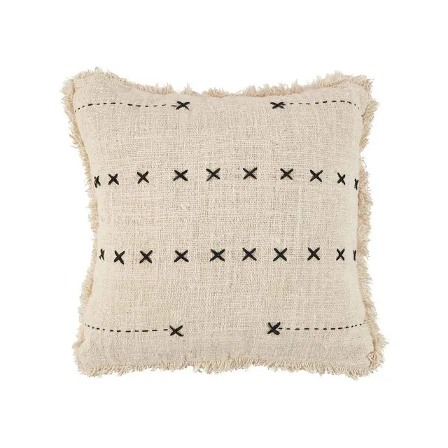 Bambua The French Kiss federa cuscino nero naturale cotone