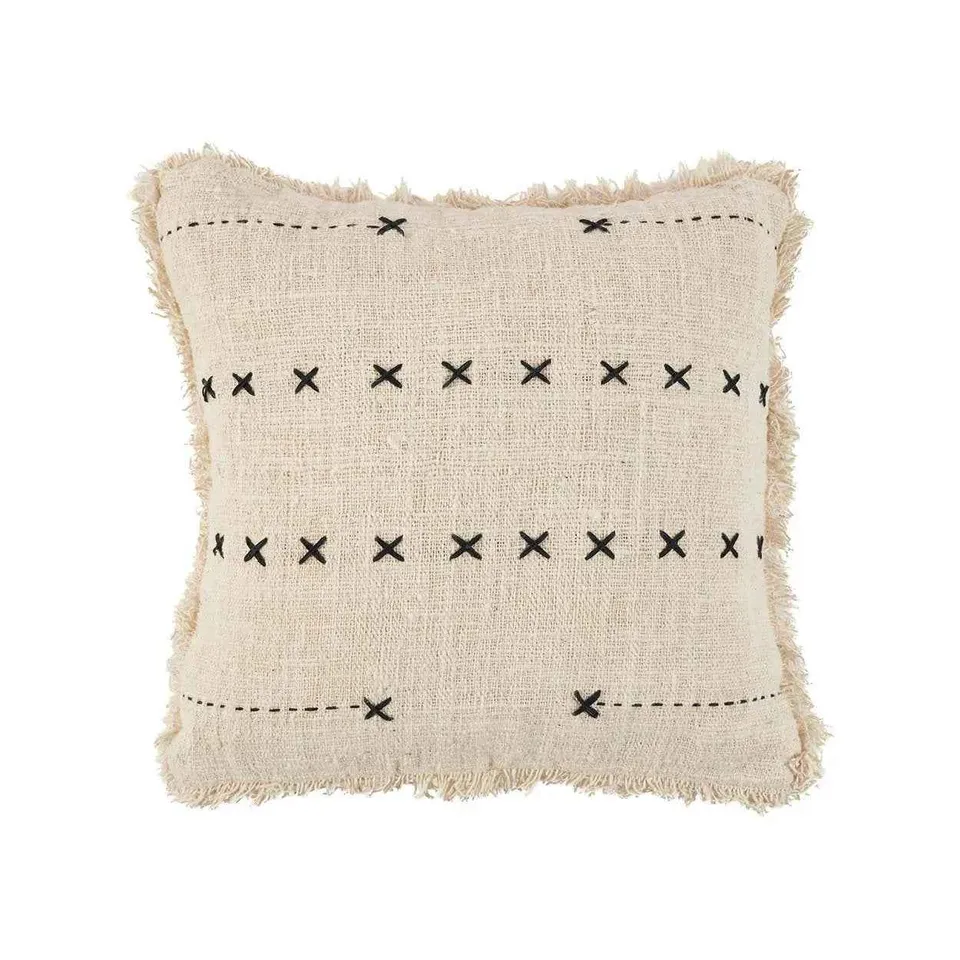Bambua The French Kiss federa cuscino nero naturale cotone