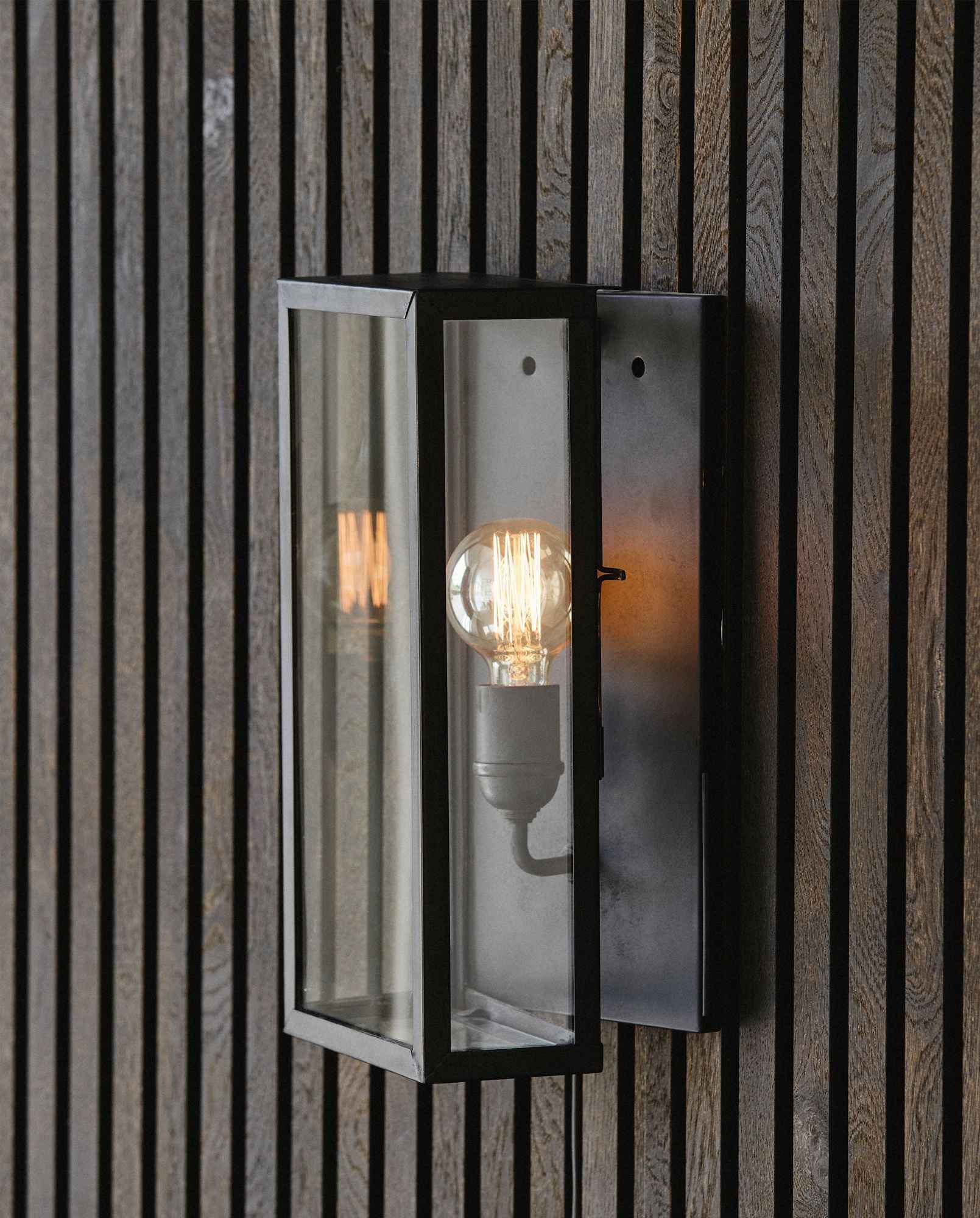 Bambua Eos lampada da parete per esterni nera