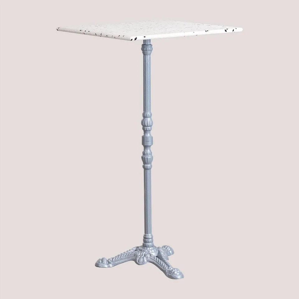 Sklum Volutto tavolo bar quadrato 60x60 grigio terrazzo