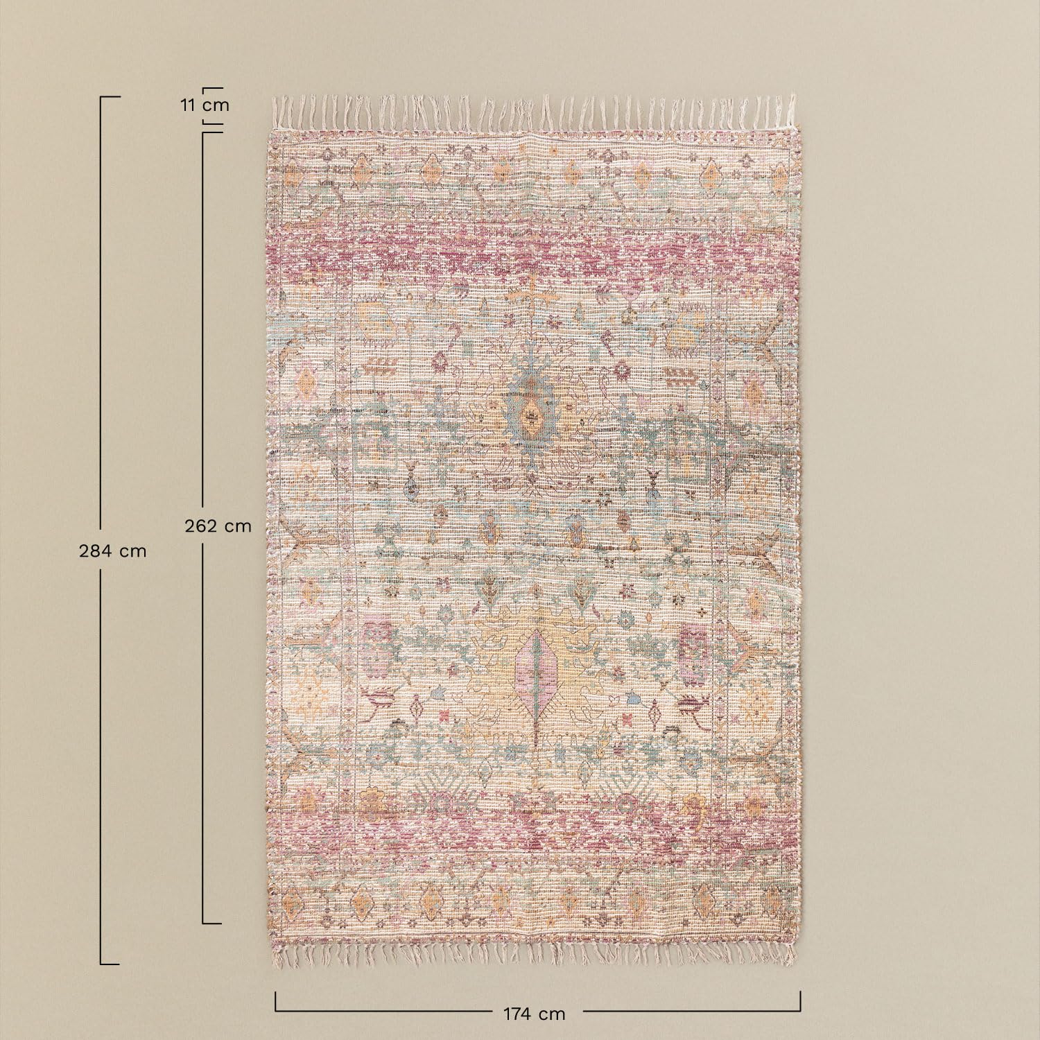 Sklum Demir Tappeto 260x170 cm in Juta Etnico