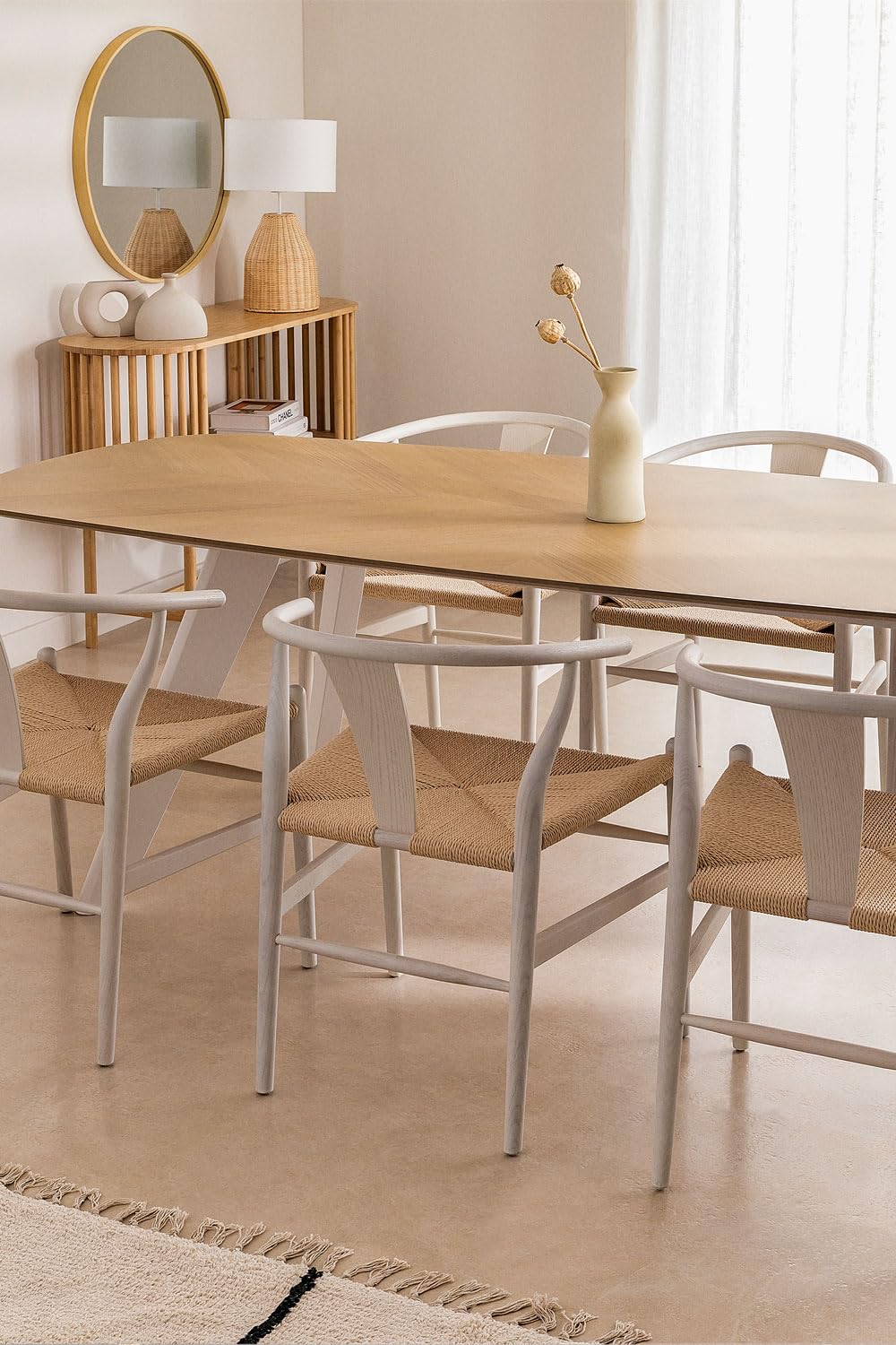 Sklum Onar Tavolo da Pranzo Rettangolare Bianco 240x100 cm